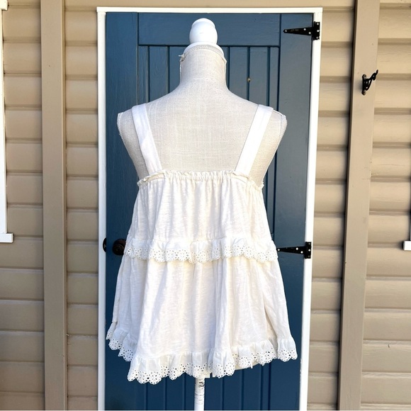 Anthropologie Tiered Eyelet Tank Top Women’s Size XS - Picture 4 of 8